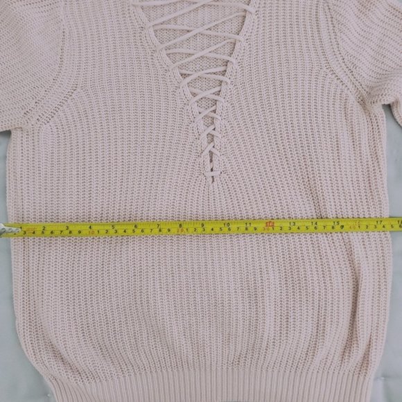 Forever 21 Ring Neck Strappy Front Knit  Sweater- Sā - Picture 12 of 14